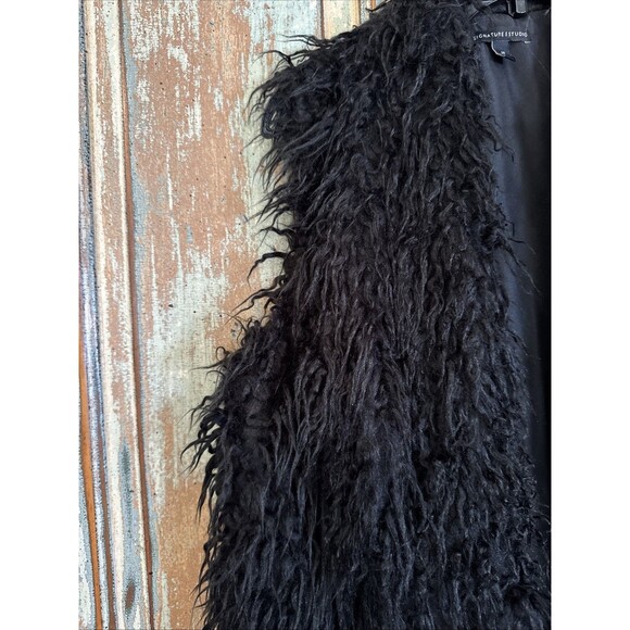 Signature Studio Faux Fur Vest Womens Medium Bear Boho Hippie 70s Mob WIfe Y2K - Picture 12 of 13